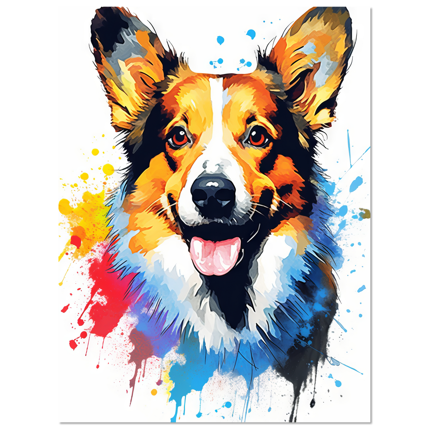 Hund Welsh Corgi Pembroke Pop-Art (DOG140)