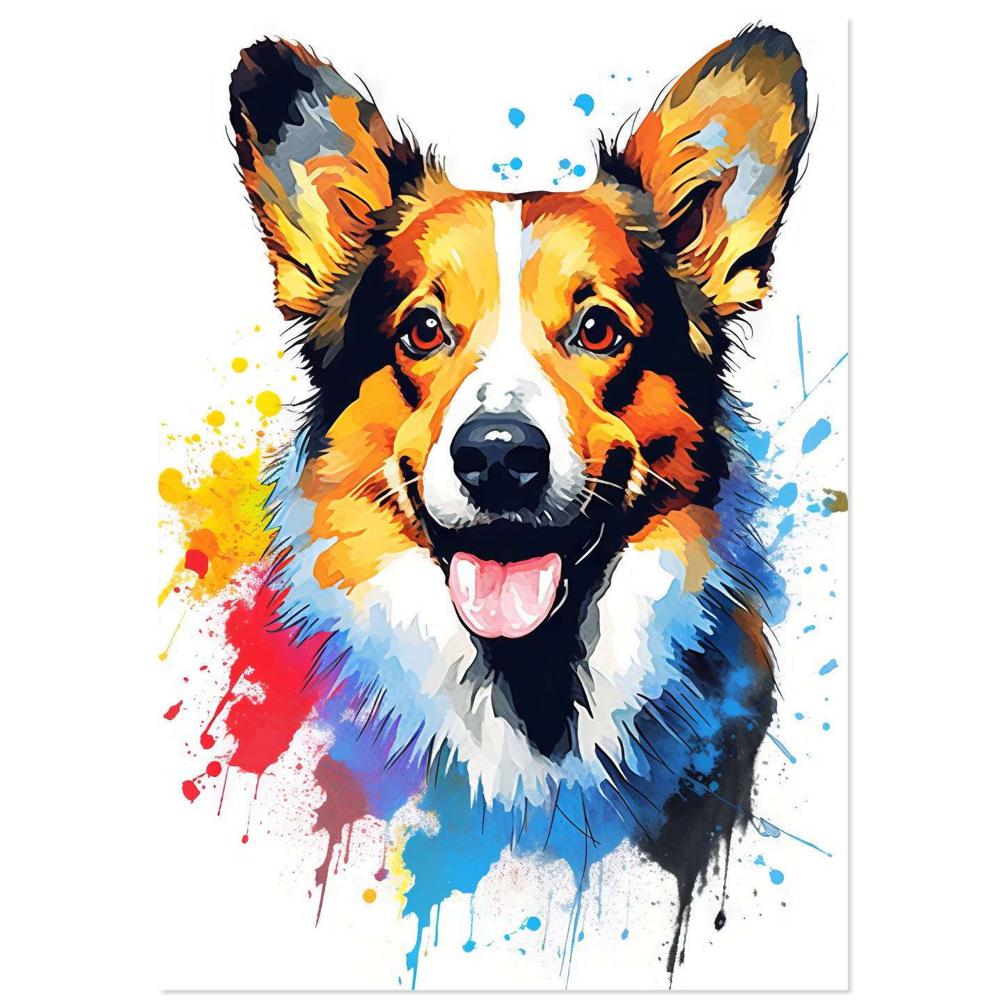 Hund Welsh Corgi Pembroke Pop-Art (DOG140)