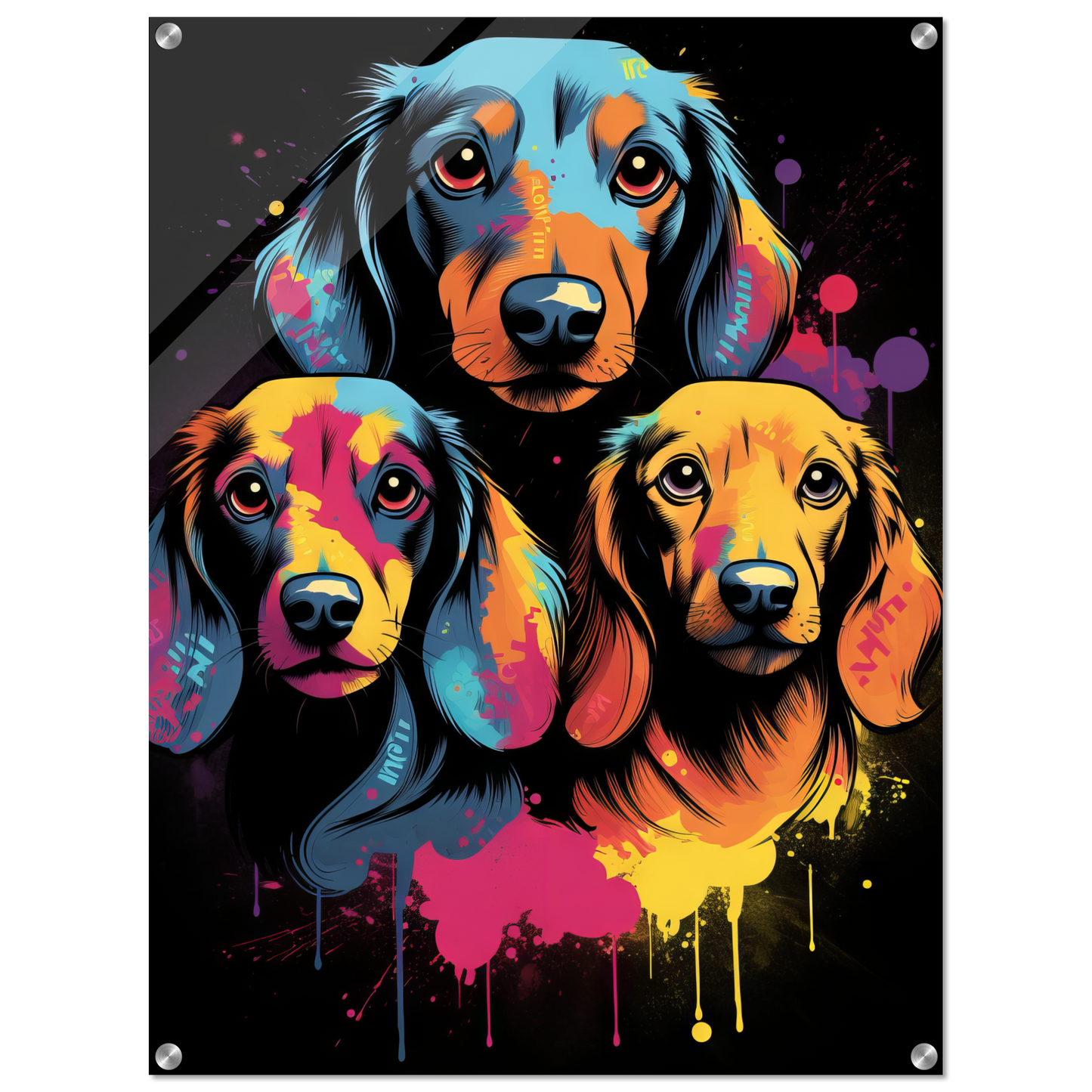 Hund Dackel Pop-Art (DOG141)