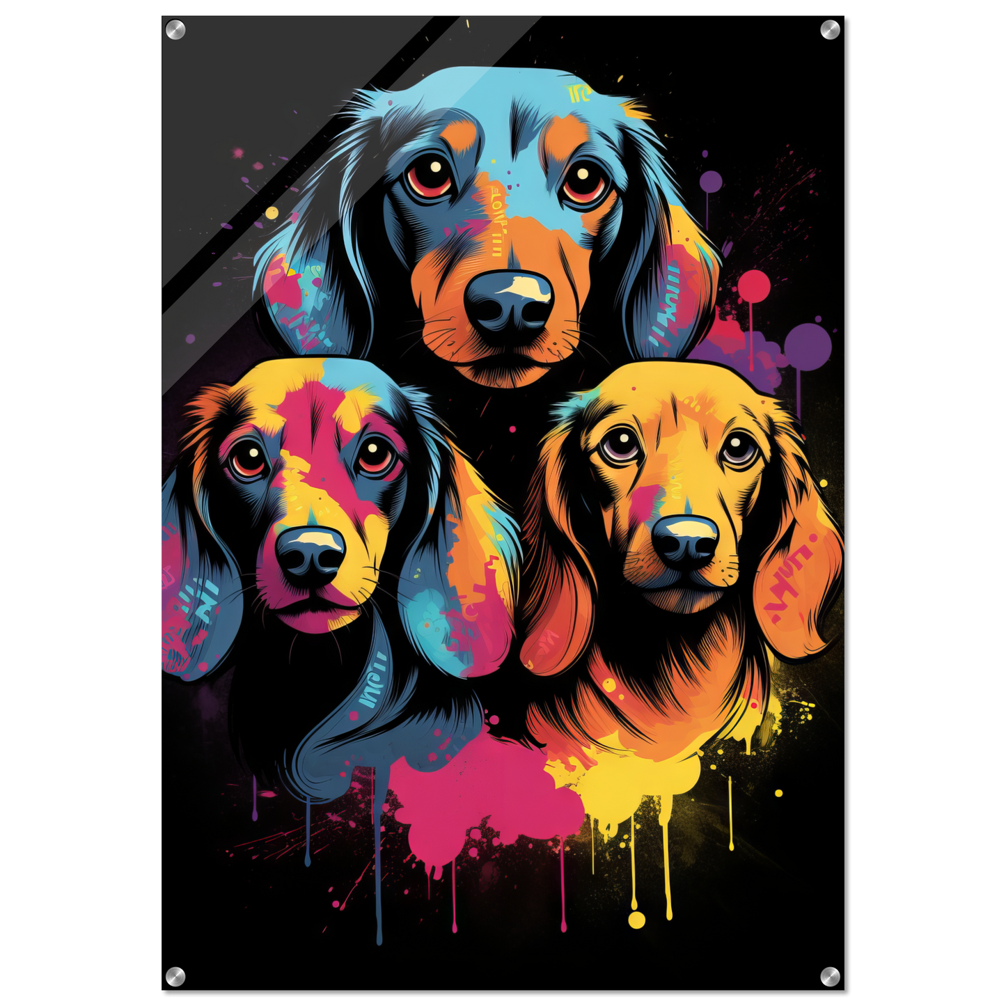 Hund Dackel Pop-Art (DOG141)