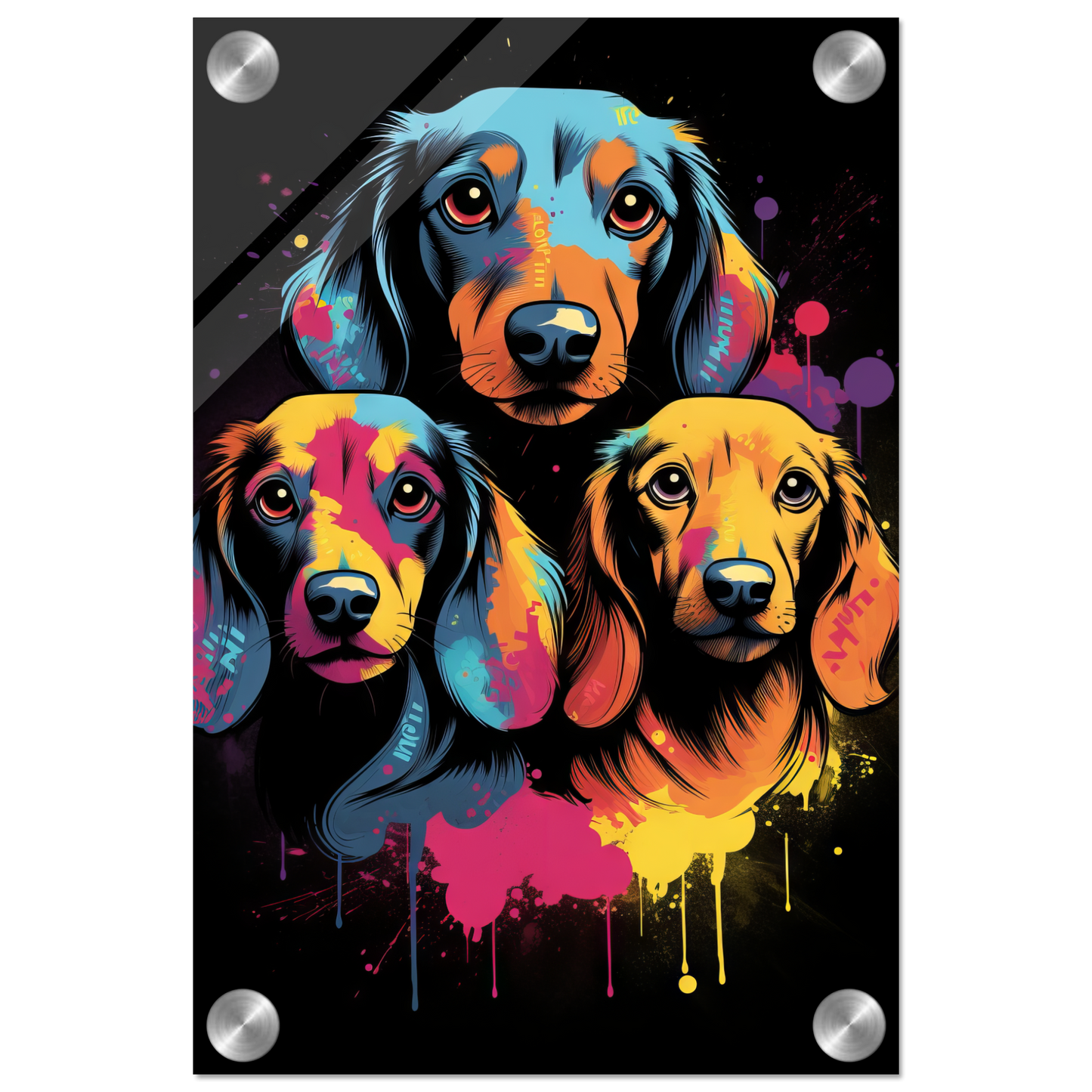 Hund Dackel Pop-Art (DOG141)
