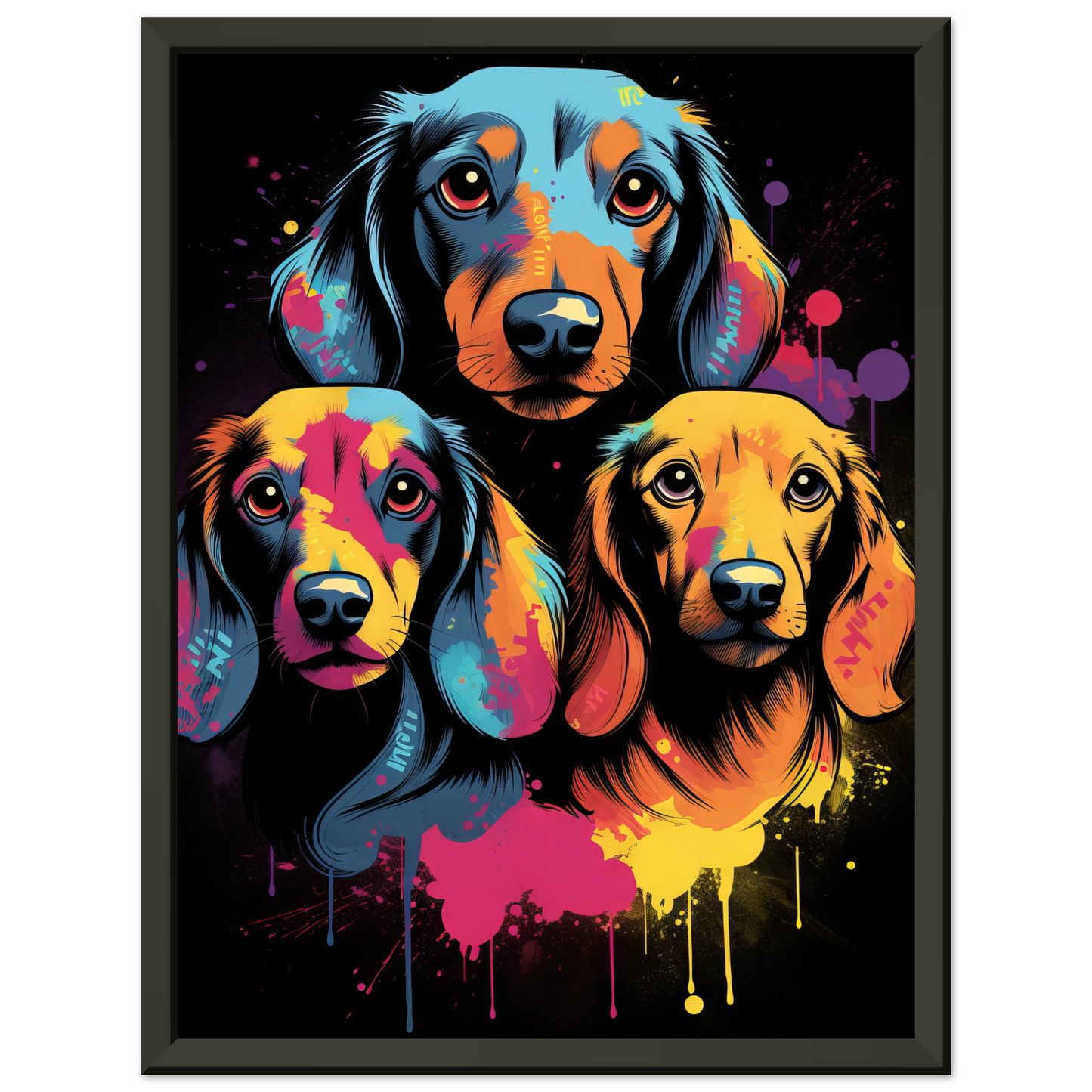 Hund Dackel Pop-Art (DOG141)