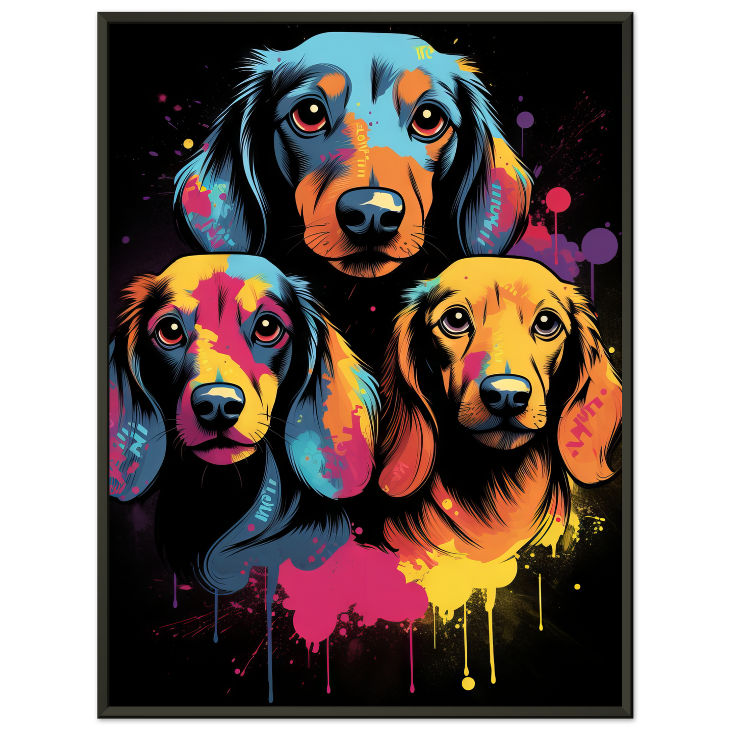Hund Dackel Pop-Art (DOG141)