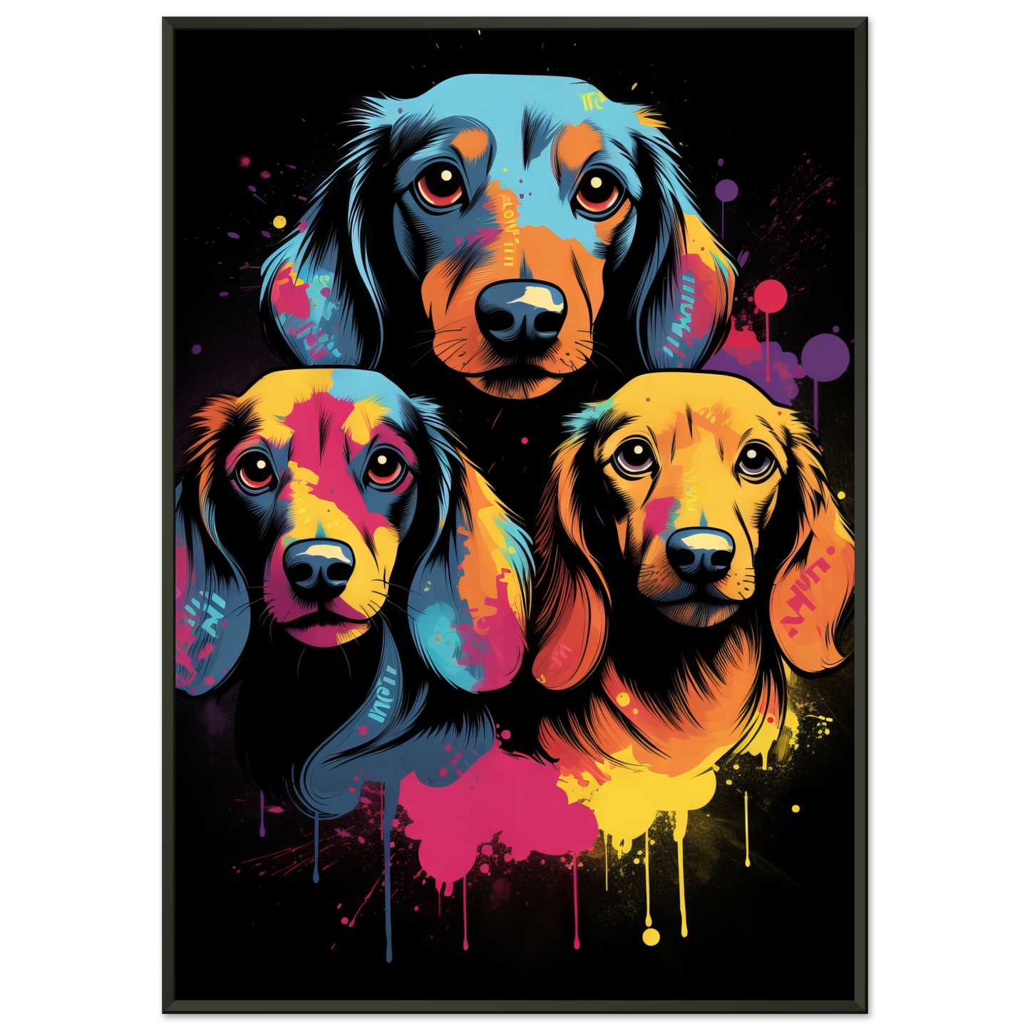 Hund Dackel Pop-Art (DOG141)