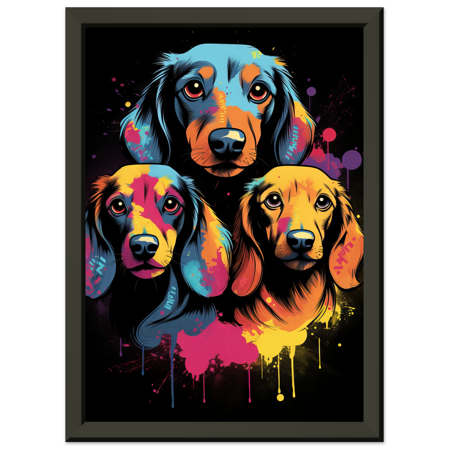 Hund Dackel Pop-Art (DOG141)