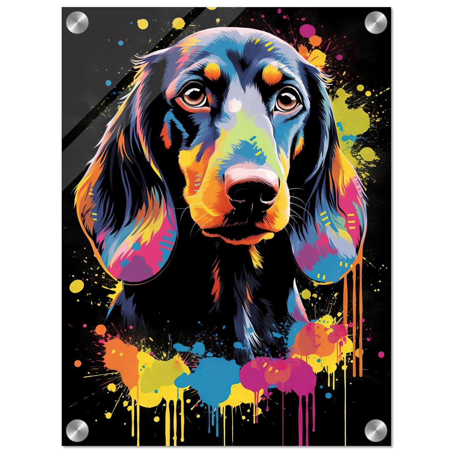 Hund Dackel Pop-Art (DOG142)