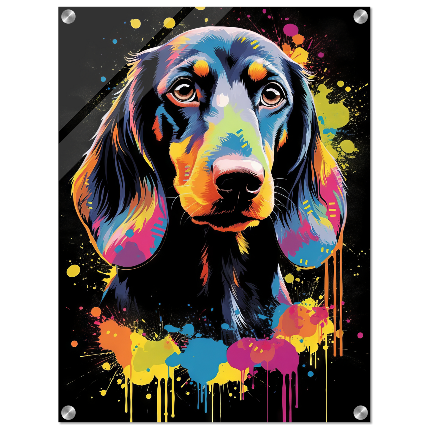 Hund Dackel Pop-Art (DOG142)