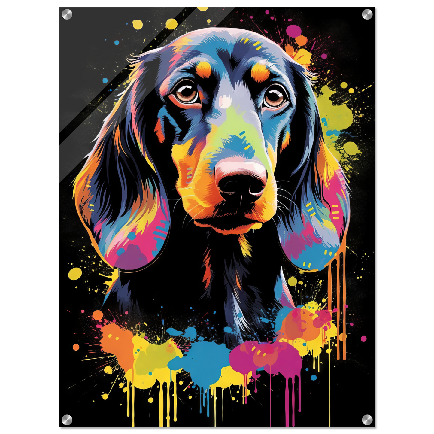 Hund Dackel Pop-Art (DOG142)