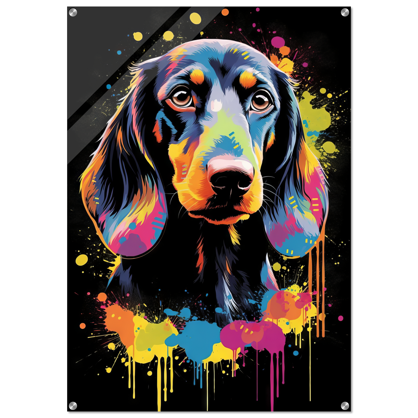 Hund Dackel Pop-Art (DOG142)