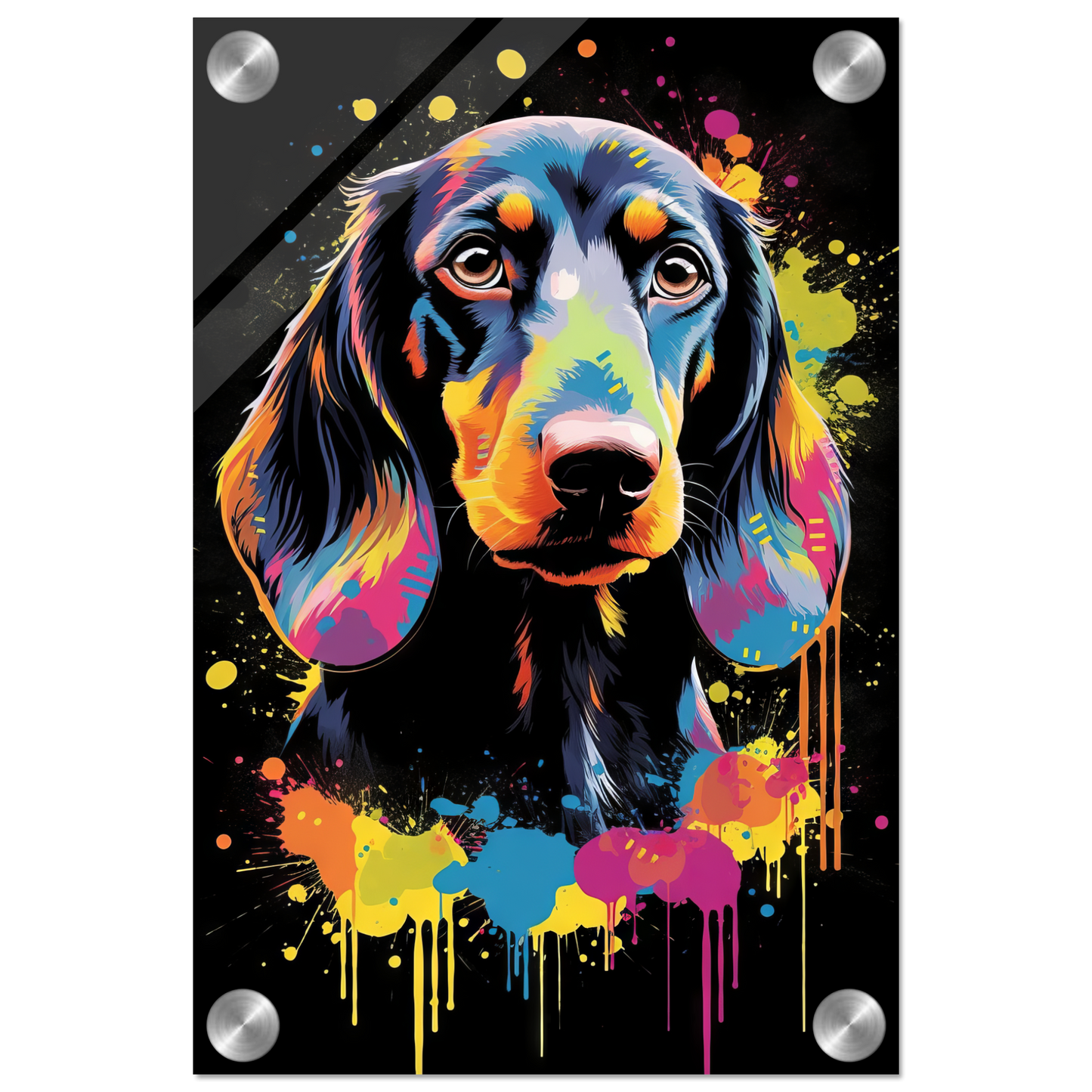 Hund Dackel Pop-Art (DOG142)