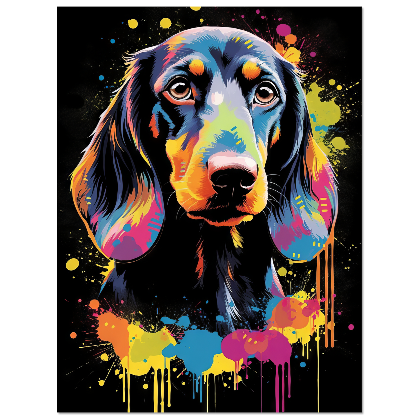 Hund Dackel Pop-Art (DOG142)