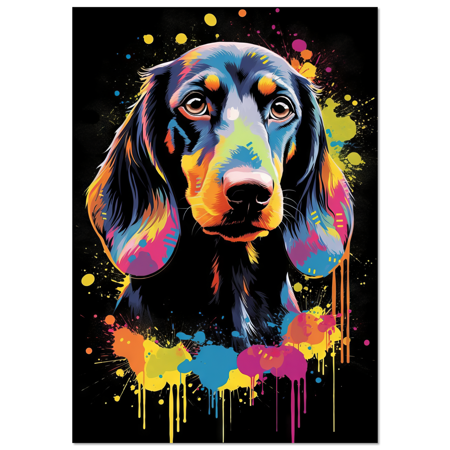Hund Dackel Pop-Art (DOG142)