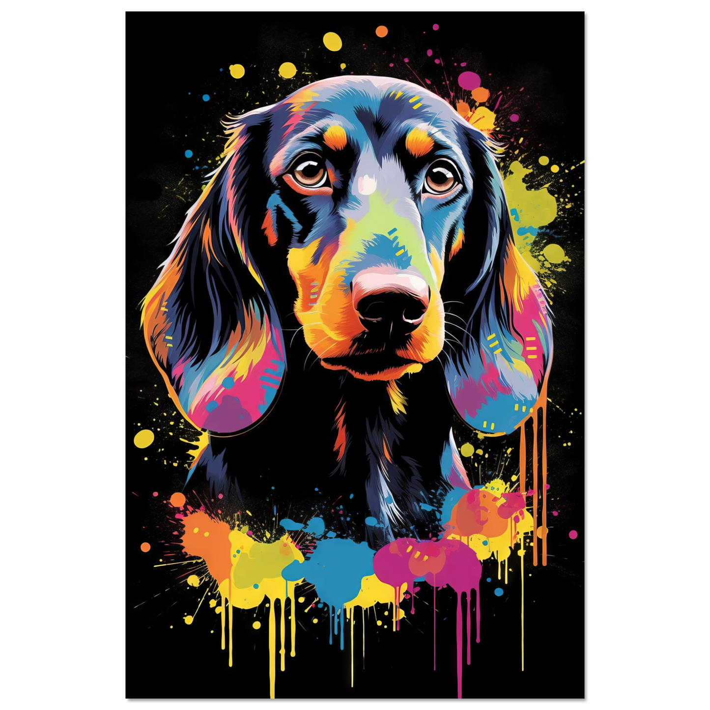 Hund Dackel Pop-Art (DOG142)
