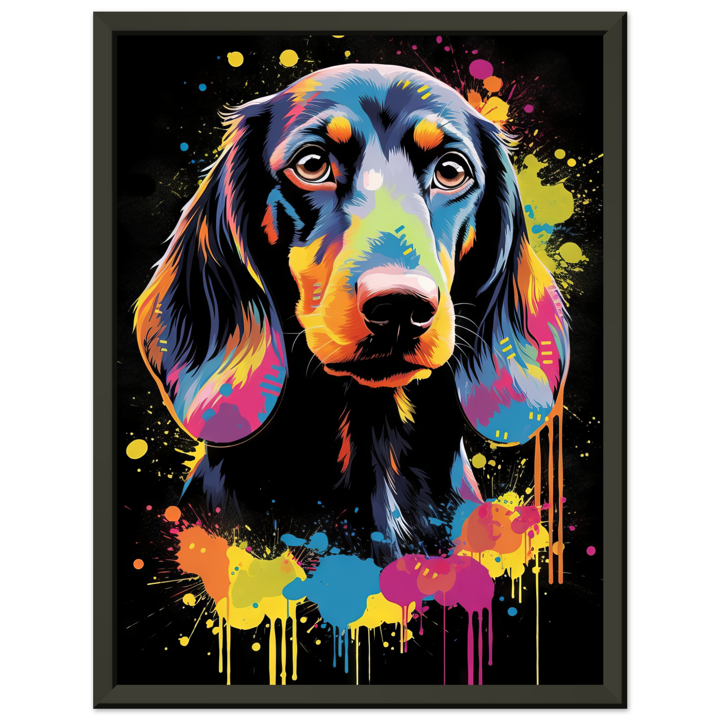 Hund Dackel Pop-Art (DOG142)