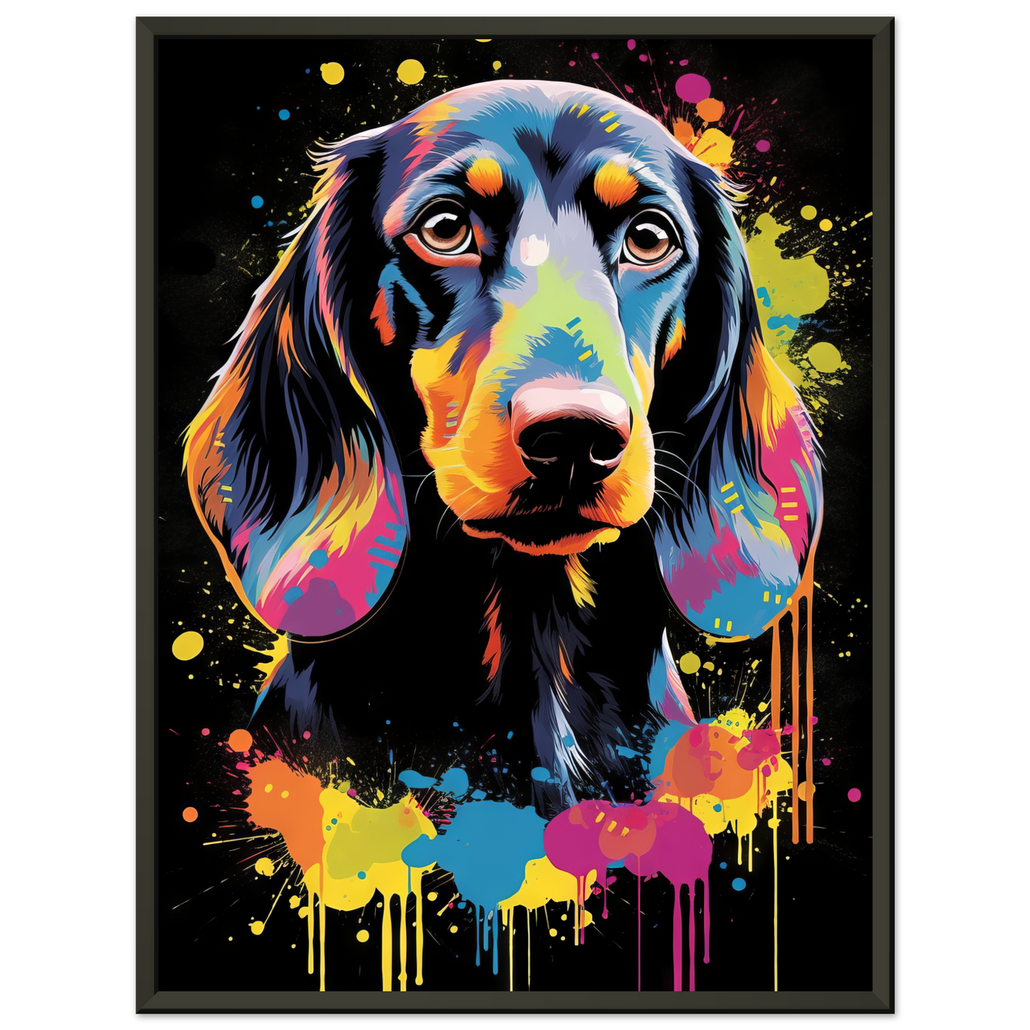 Hund Dackel Pop-Art (DOG142)