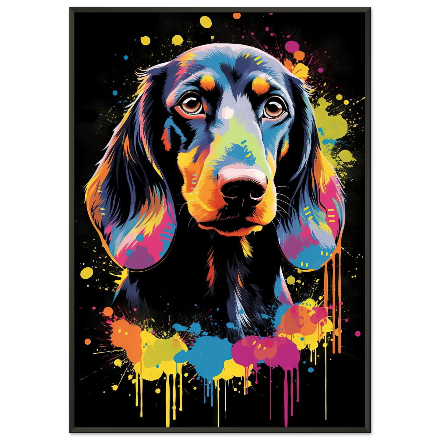 Hund Dackel Pop-Art (DOG142)