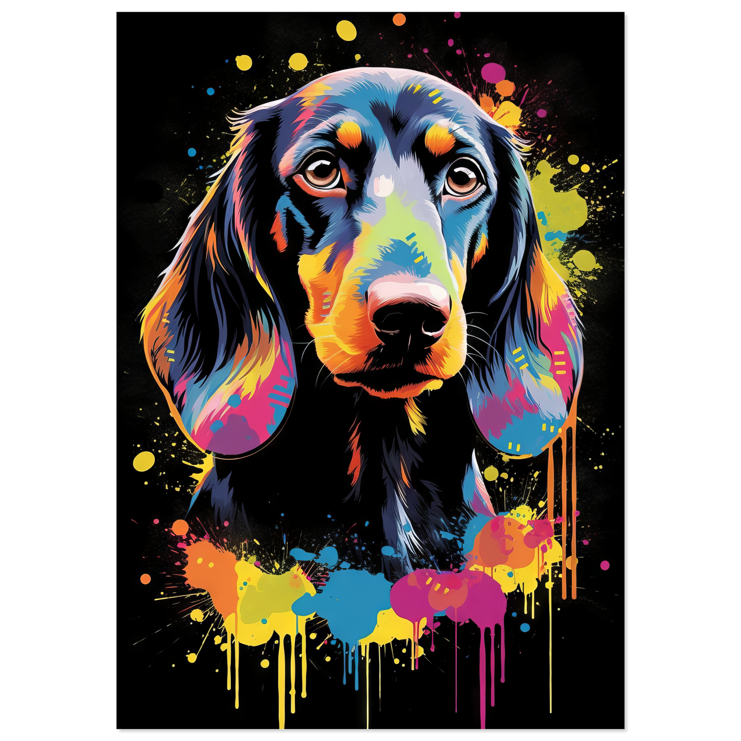 Hund Dackel Pop-Art (DOG142)