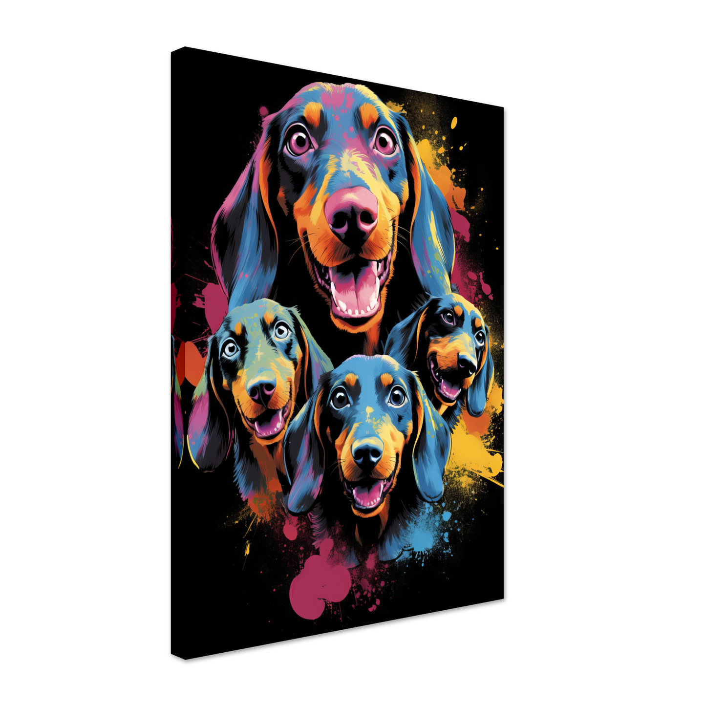 Hund Dackel Pop-Art (DOG143)