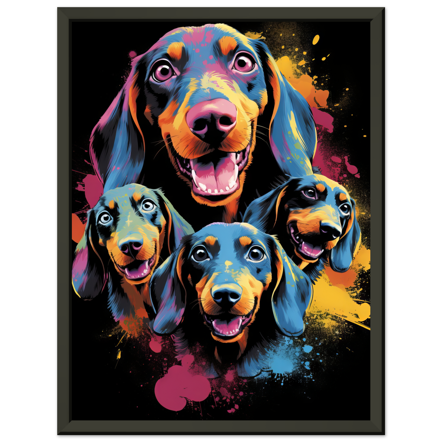 Hund Dackel Pop-Art (DOG143)
