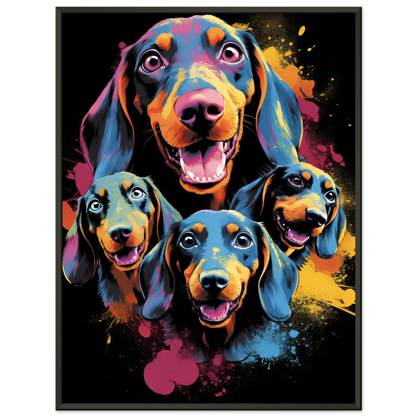 Hund Dackel Pop-Art (DOG143)
