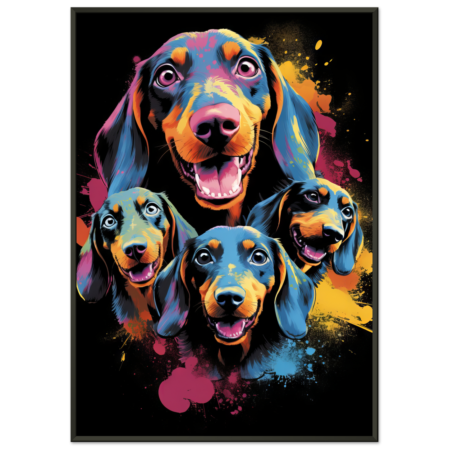 Hund Dackel Pop-Art (DOG143)