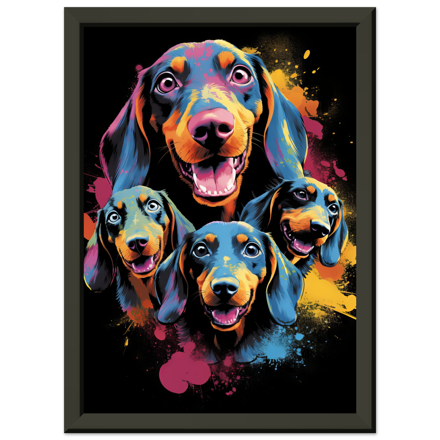 Hund Dackel Pop-Art (DOG143)