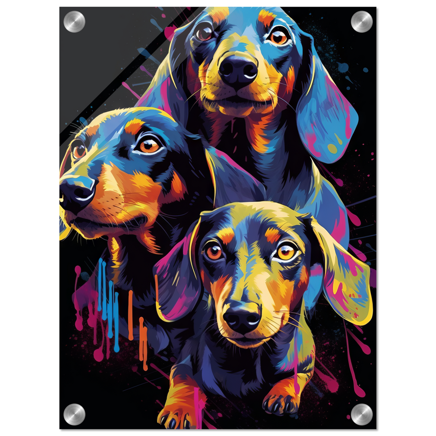 Hund Dackel Pop-Art (DOG144)