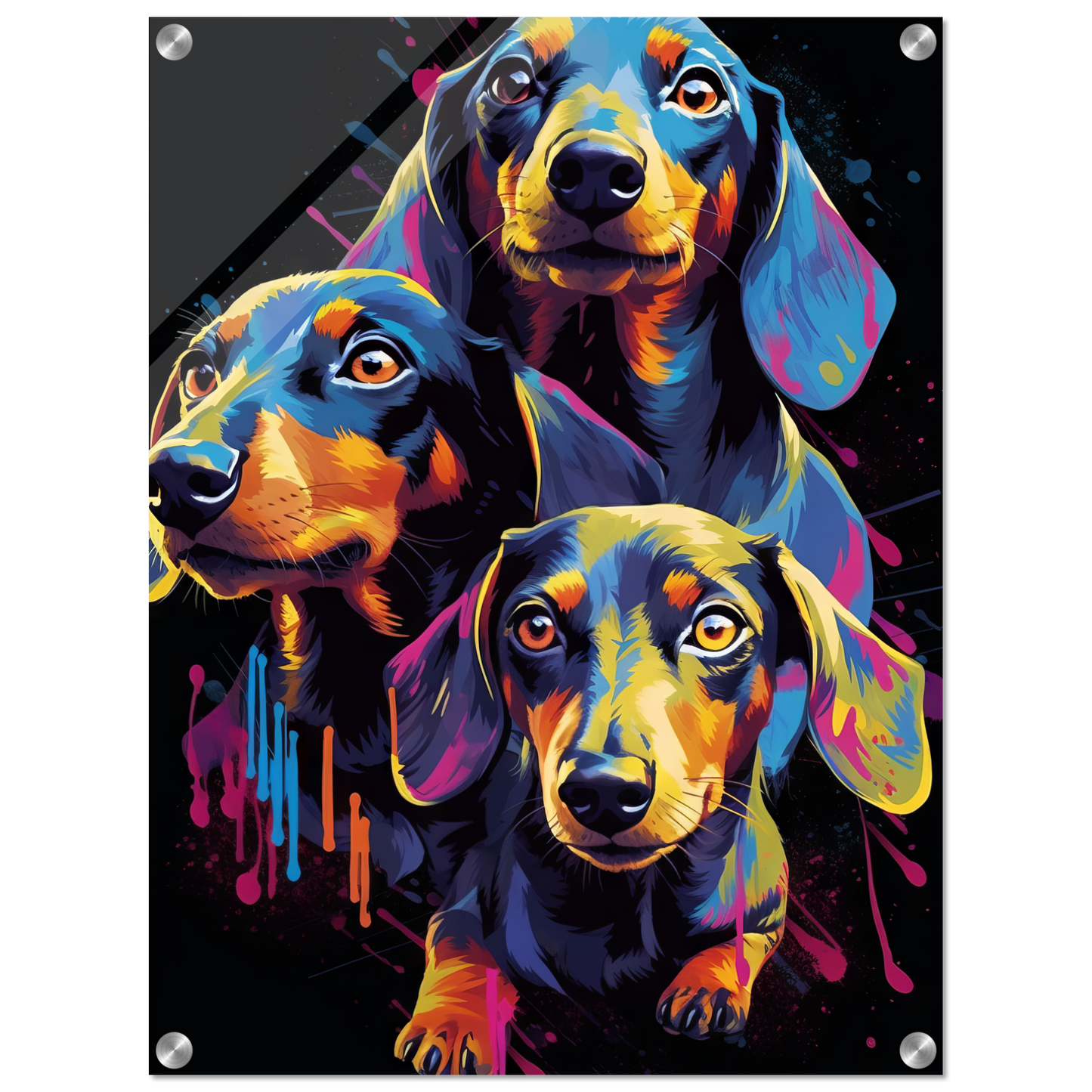 Hund Dackel Pop-Art (DOG144)