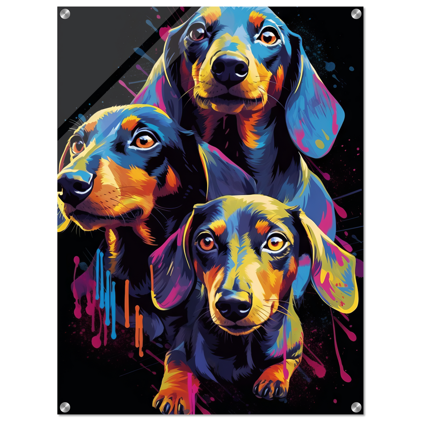 Hund Dackel Pop-Art (DOG144)