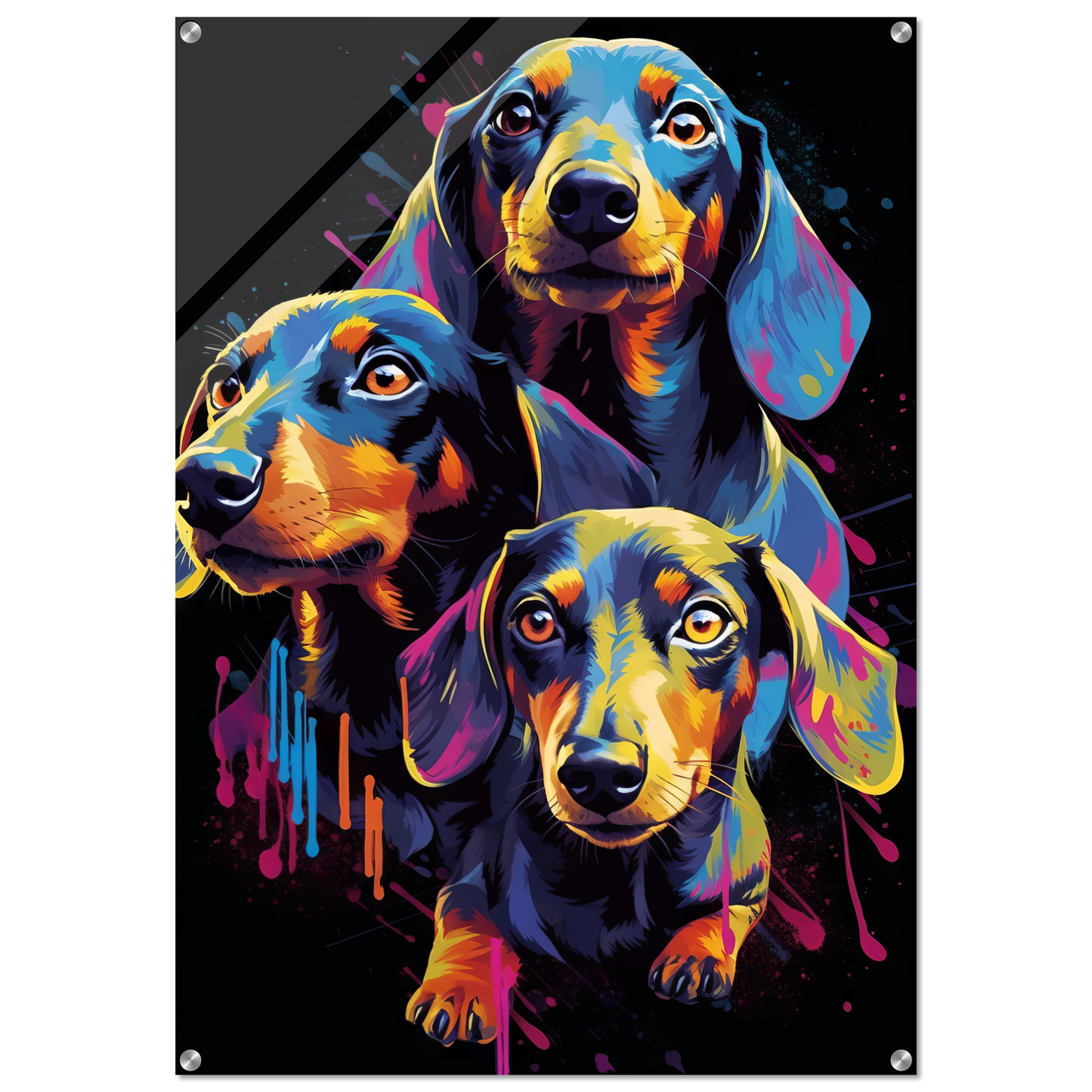 Hund Dackel Pop-Art (DOG144)