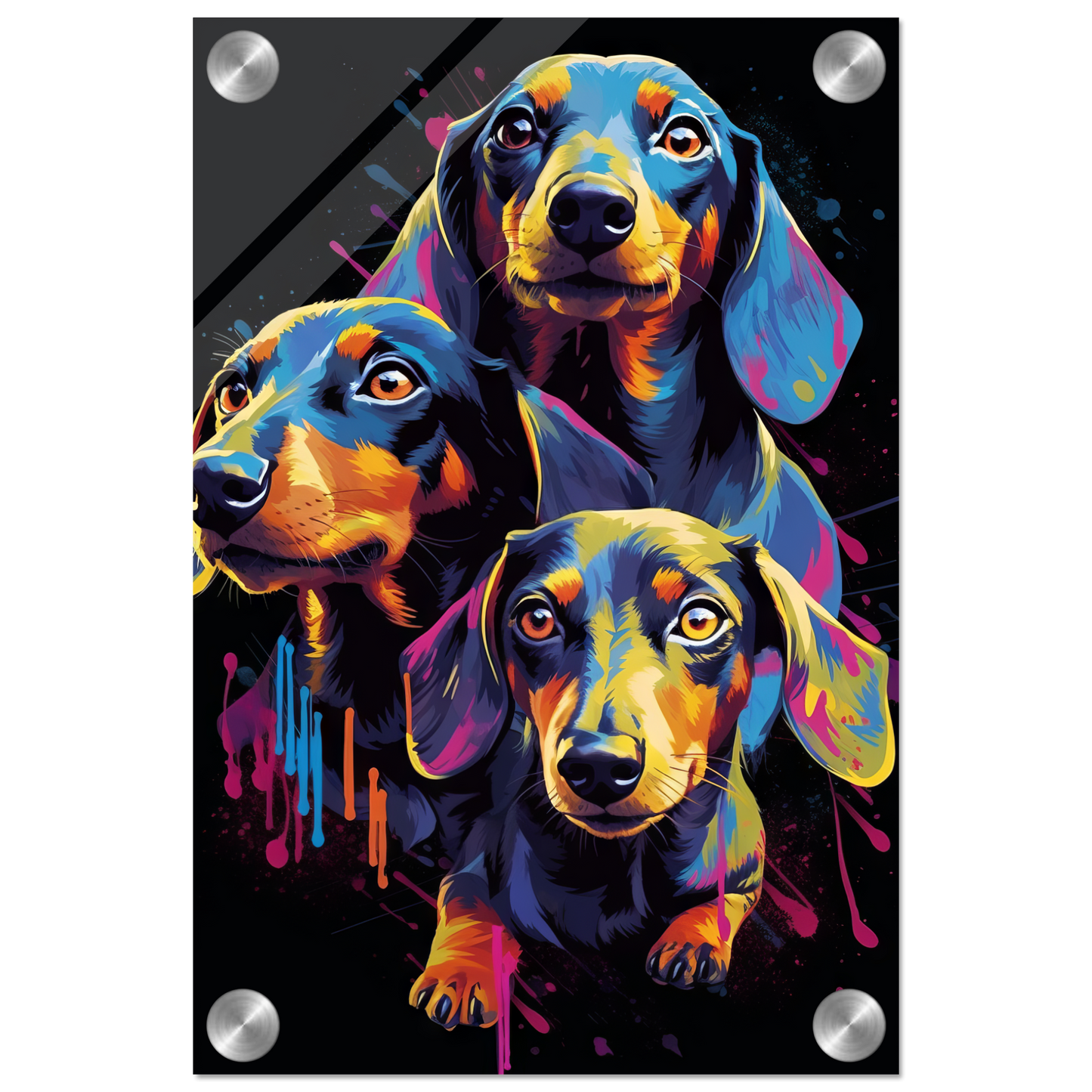 Hund Dackel Pop-Art (DOG144)
