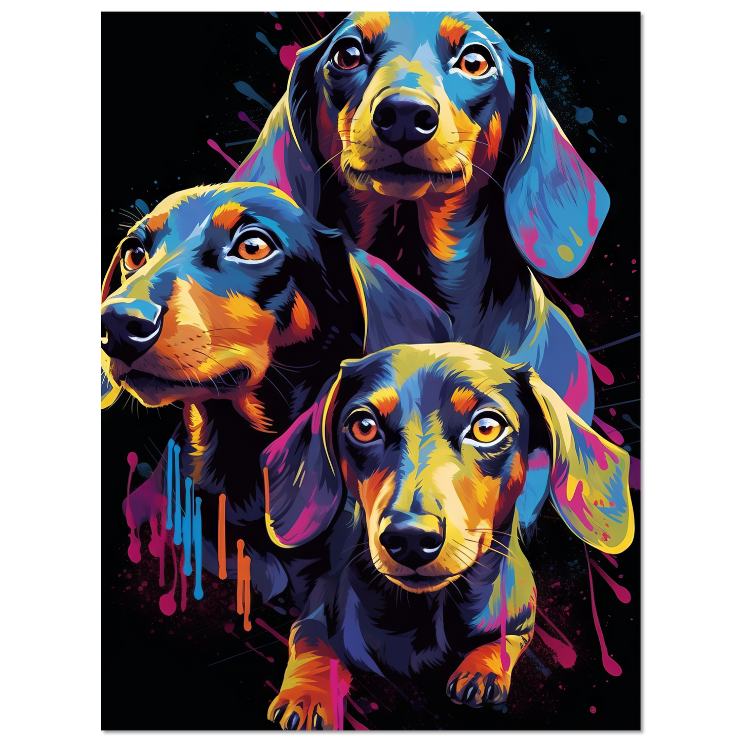 Hund Dackel Pop-Art (DOG144)