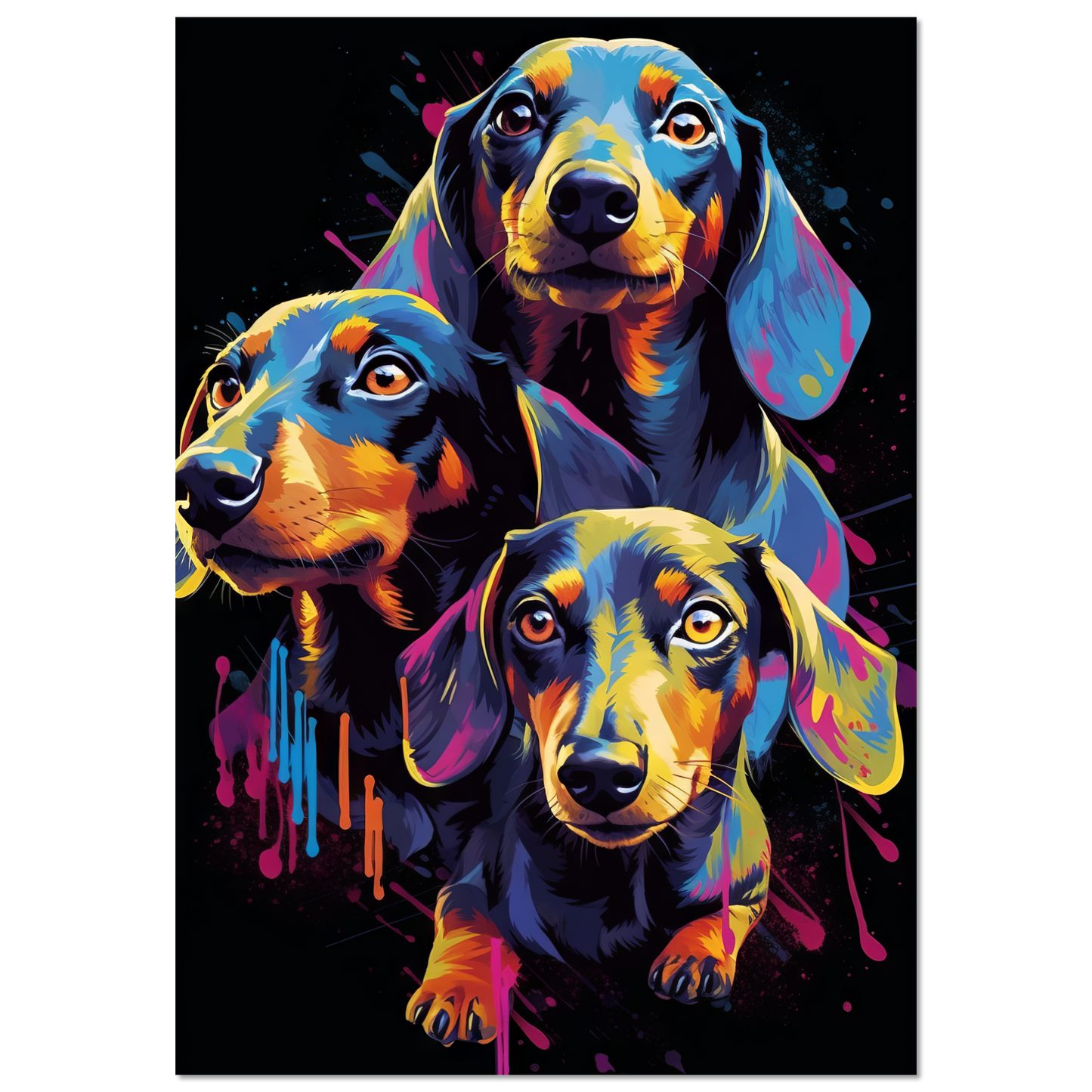 Hund Dackel Pop-Art (DOG144)