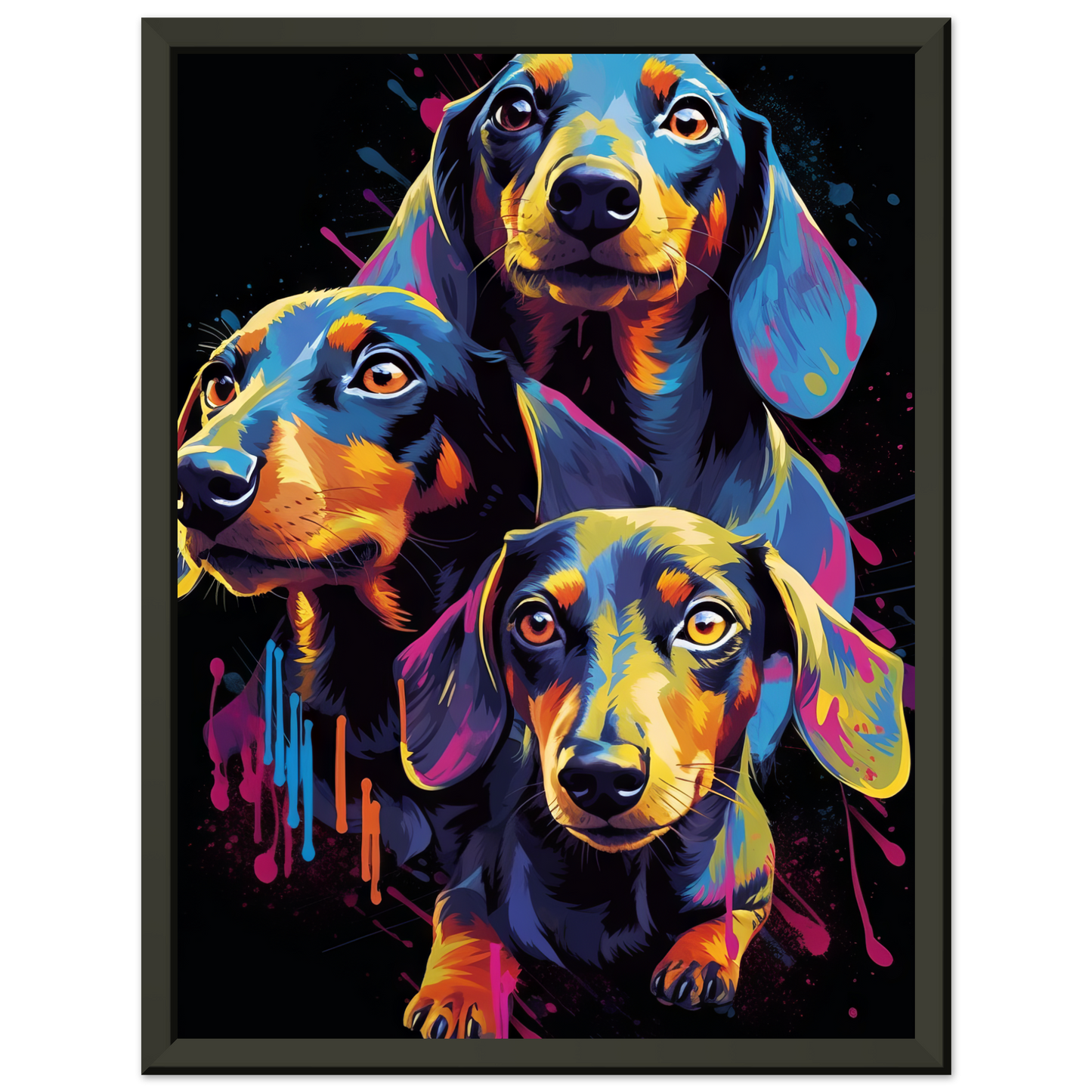Hund Dackel Pop-Art (DOG144)