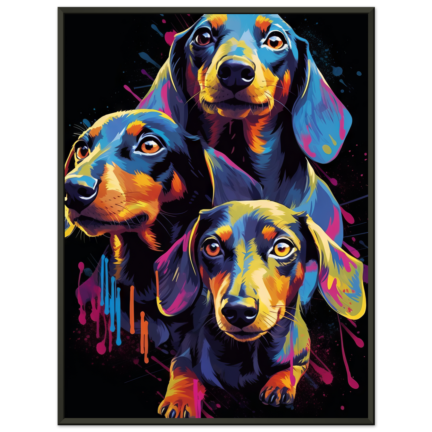 Hund Dackel Pop-Art (DOG144)