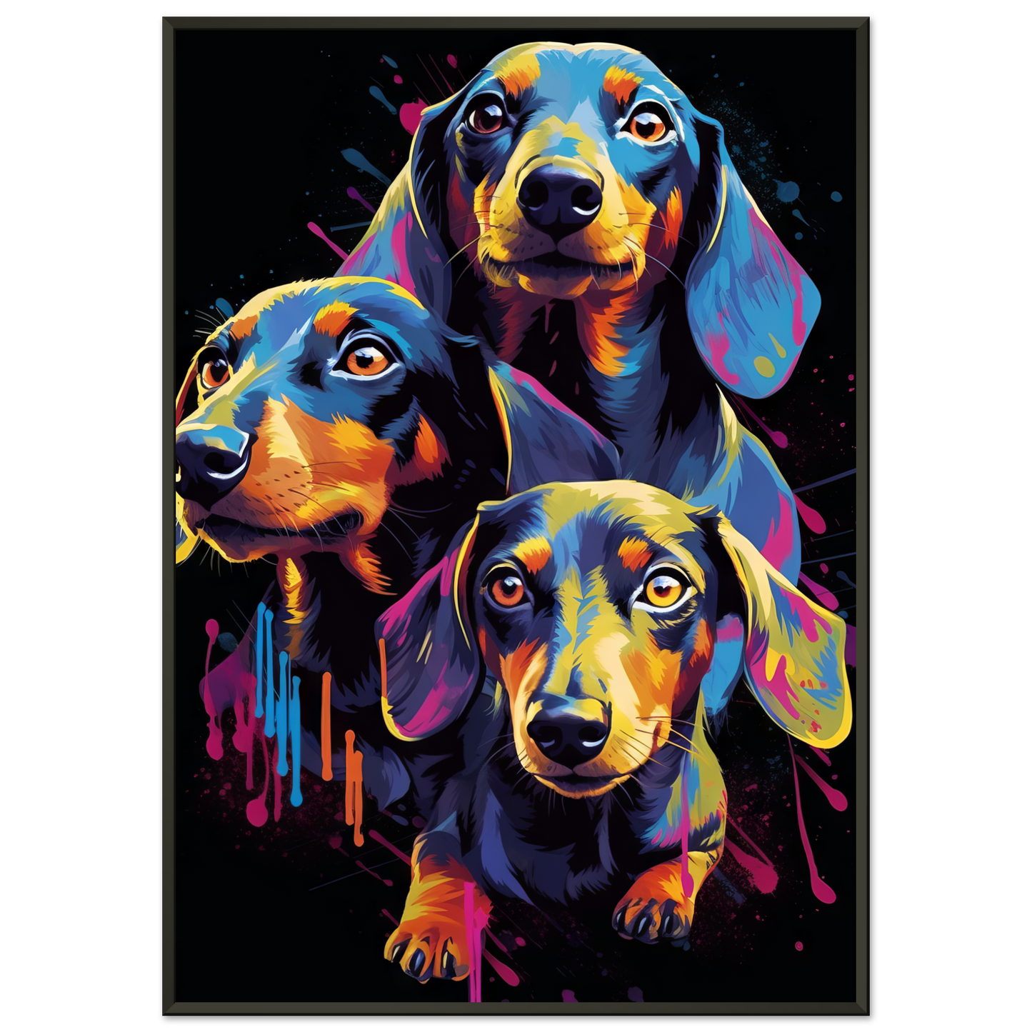 Hund Dackel Pop-Art (DOG144)