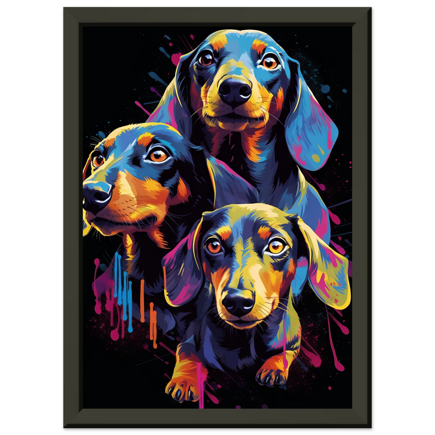 Hund Dackel Pop-Art (DOG144)