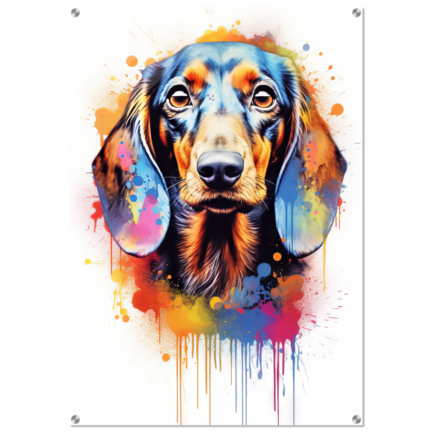 Hund Dackel Pop-Art (DOG145)