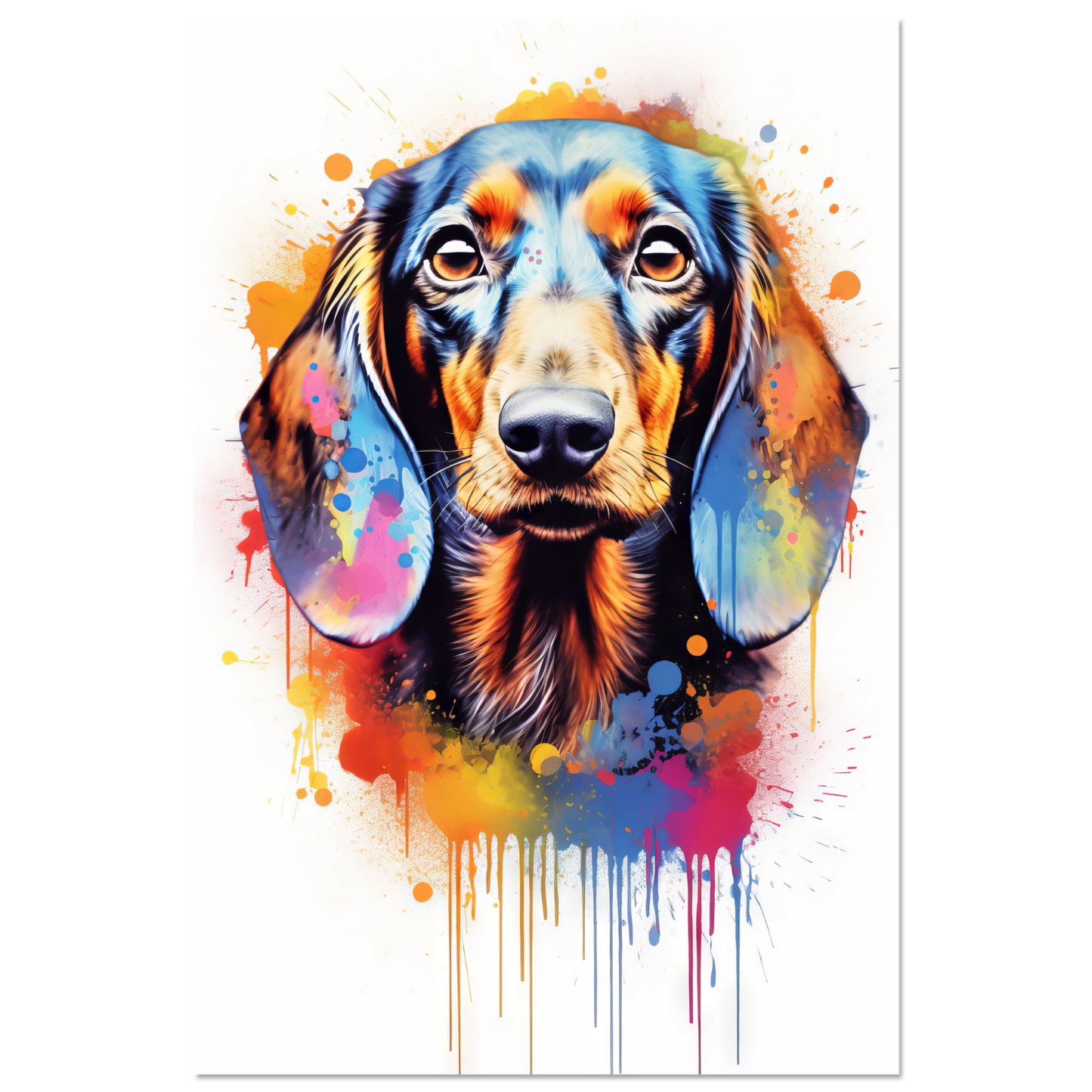 Hund Dackel Pop-Art (DOG145)