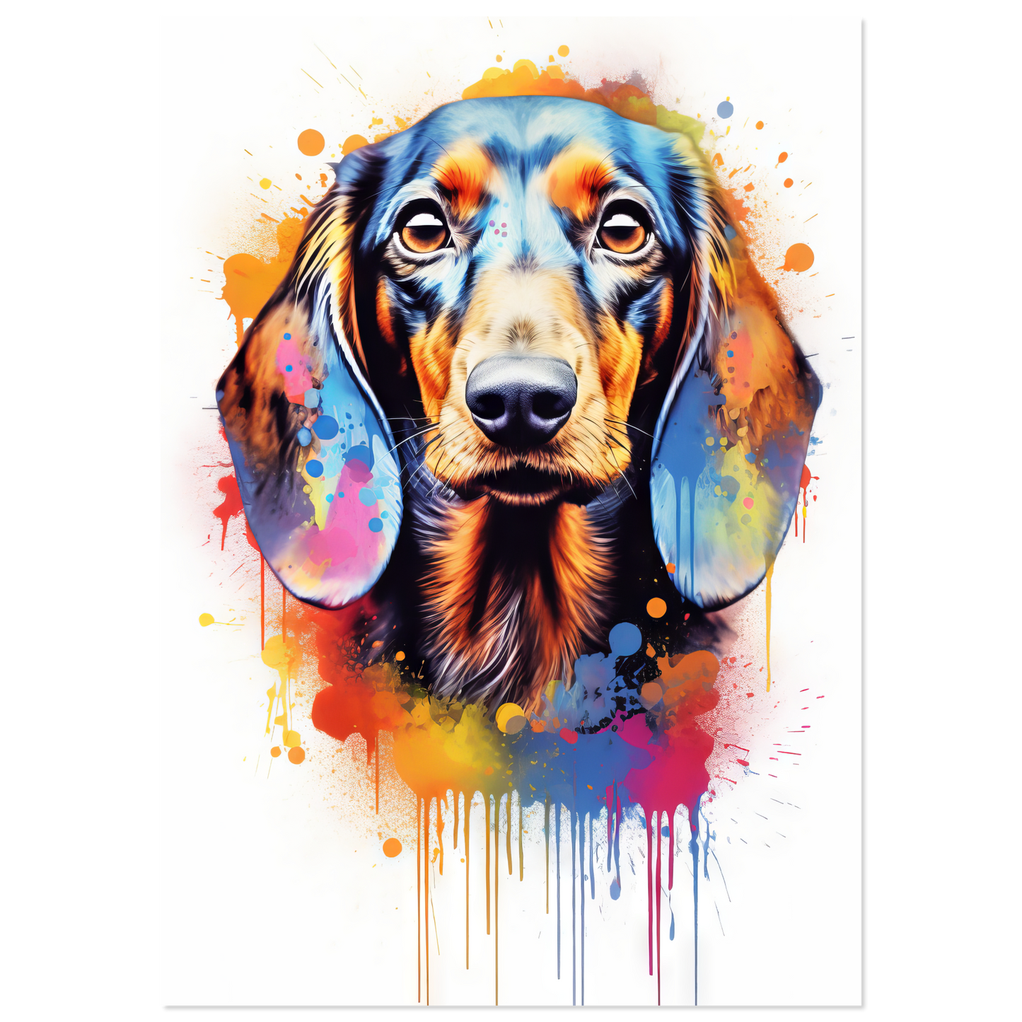 Hund Dackel Pop-Art (DOG145)
