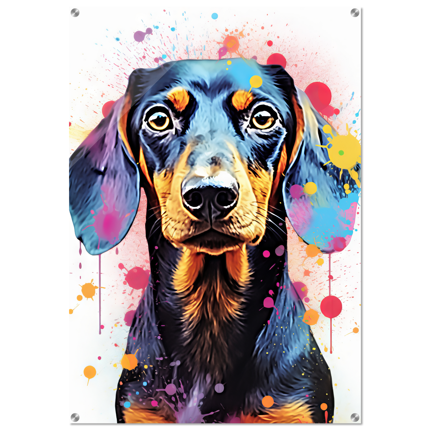 Hund Dackel Pop-Art (DOG146)