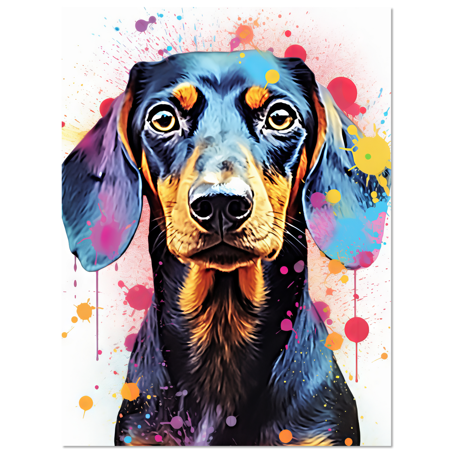 Hund Dackel Pop-Art (DOG146)