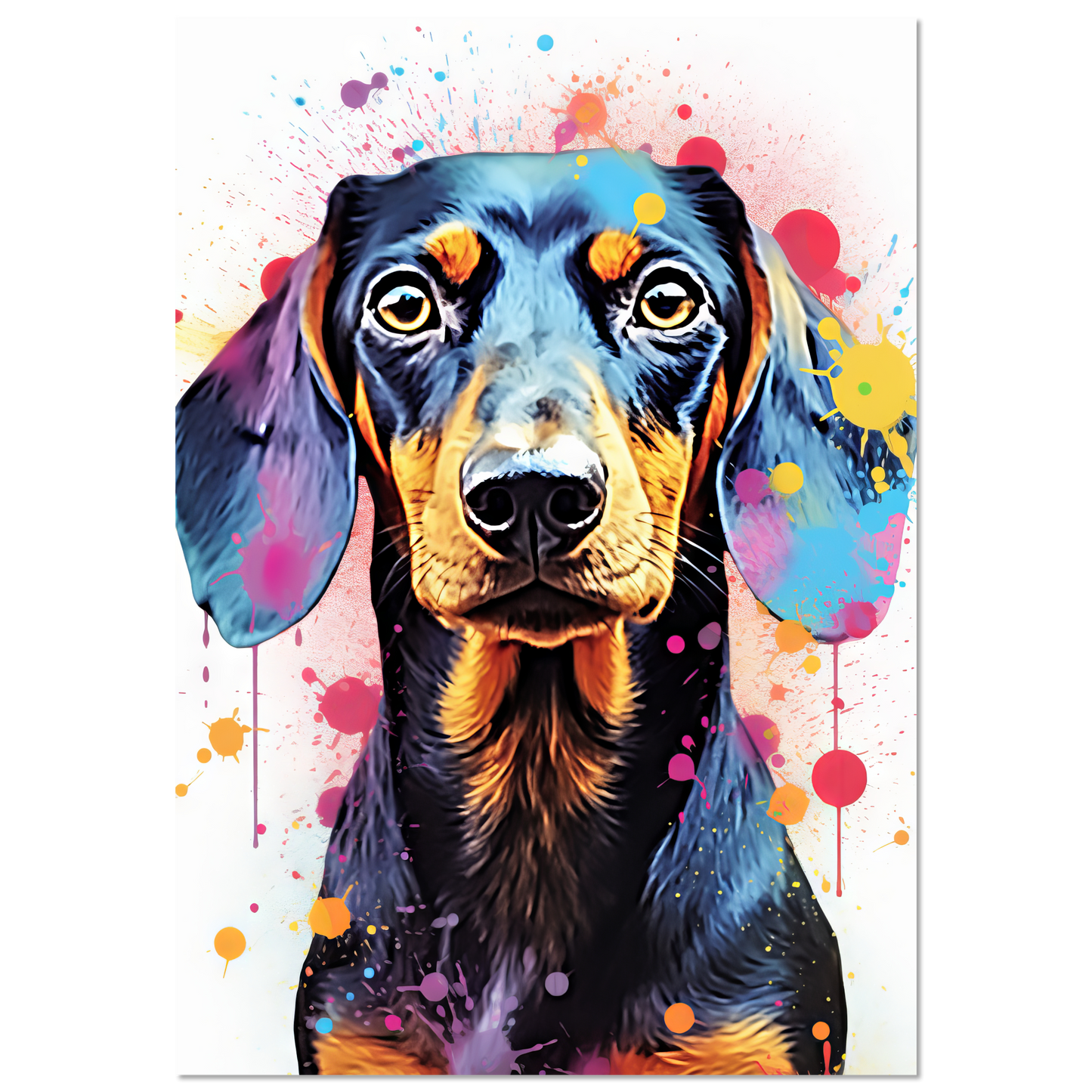 Hund Dackel Pop-Art (DOG146)