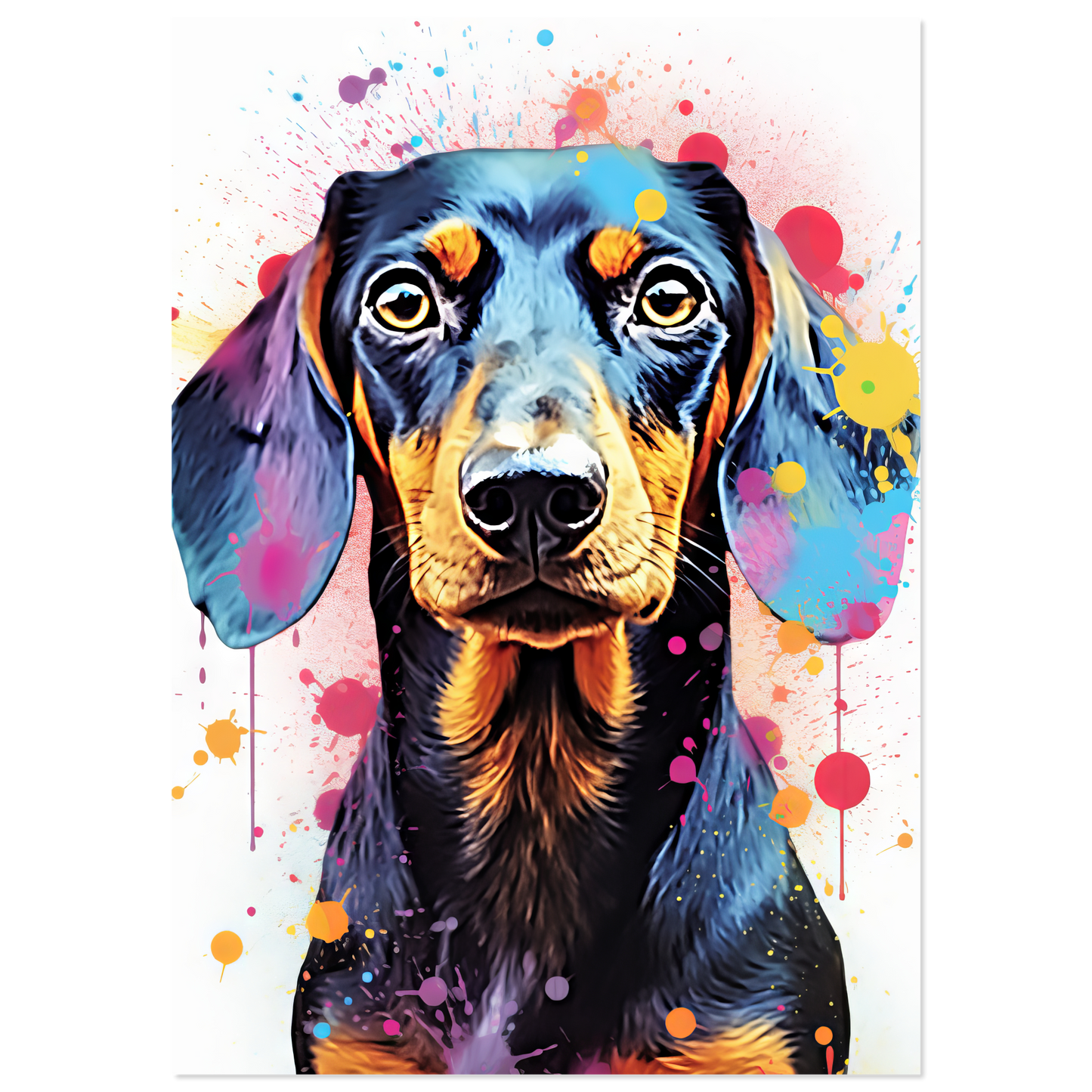 Hund Dackel Pop-Art (DOG146)