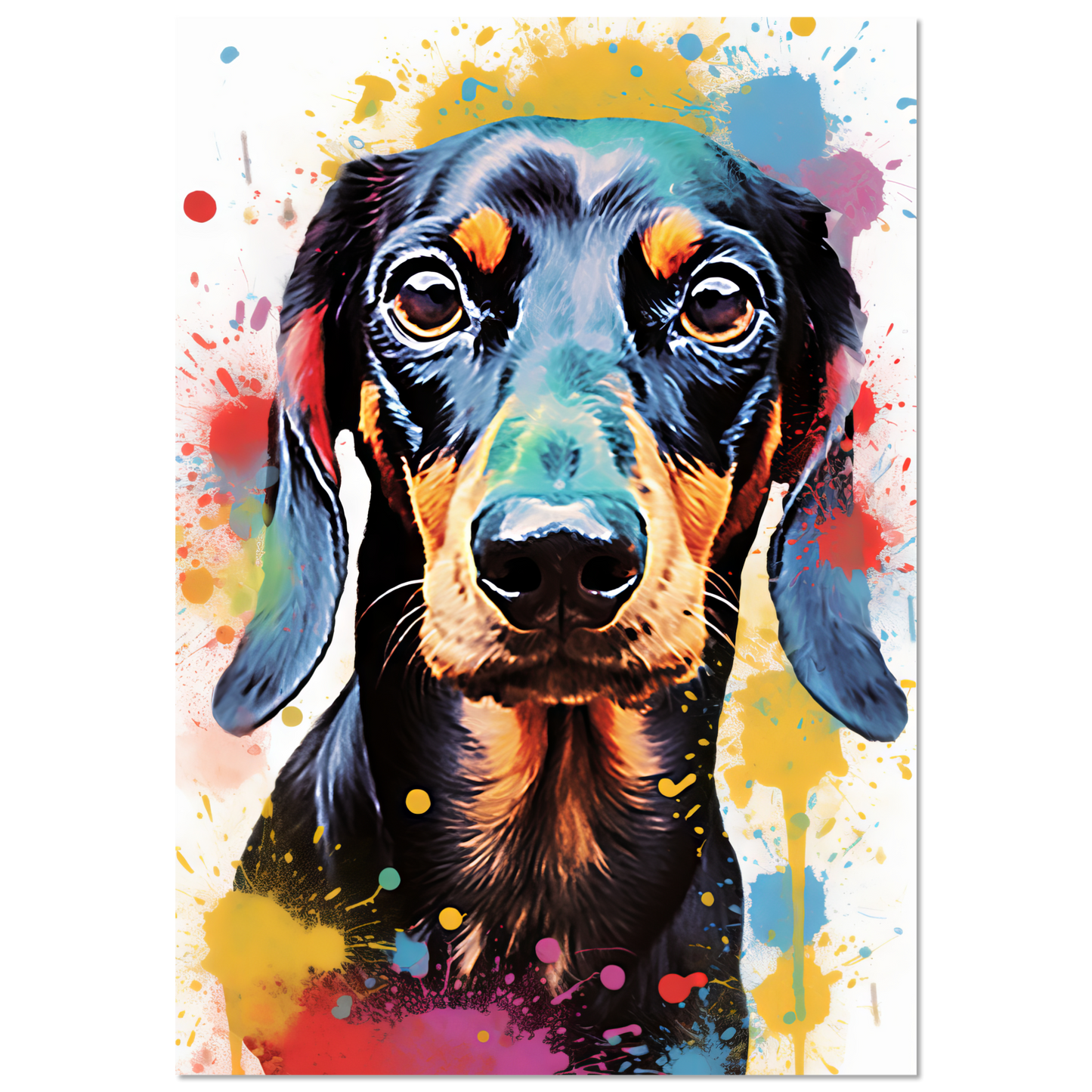 Hund Dackel Pop-Art (DOG147)