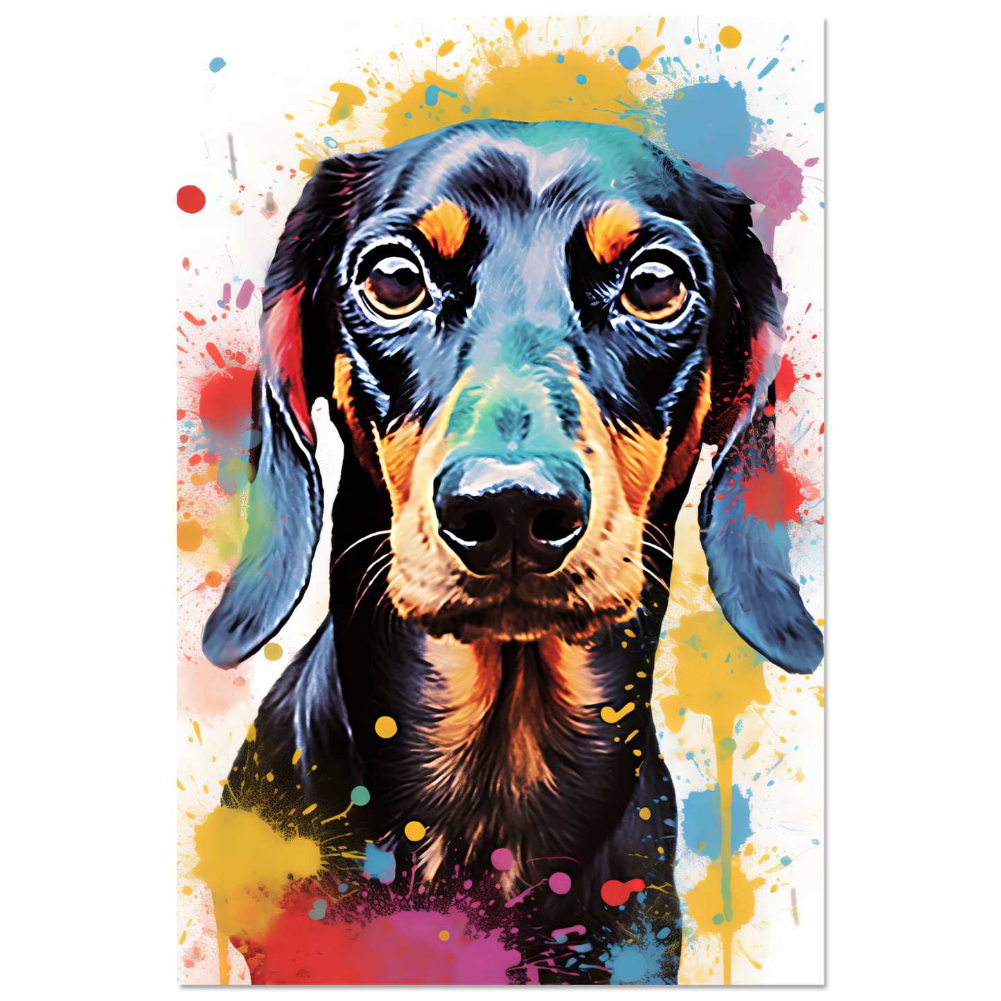 Hund Dackel Pop-Art (DOG147)