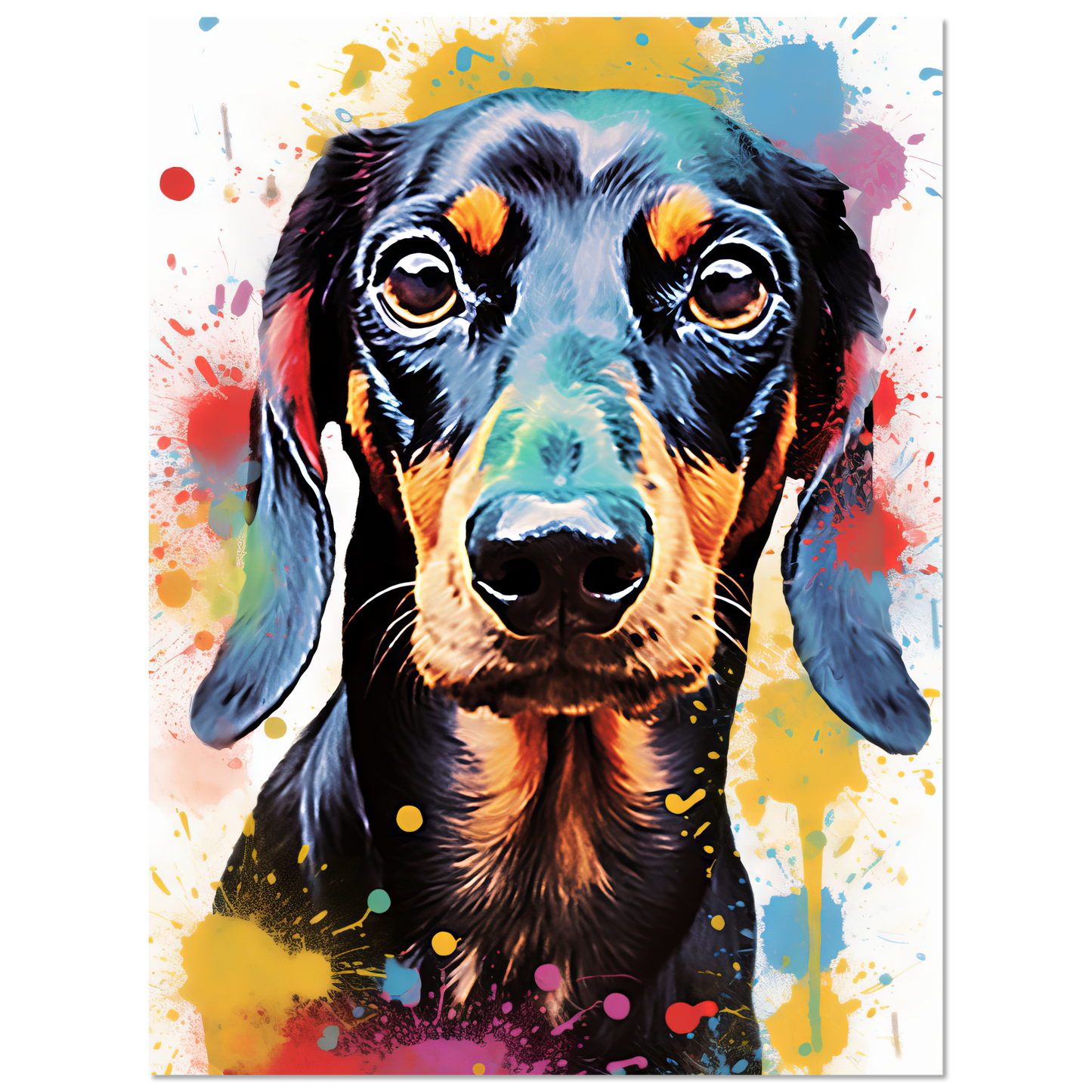 Hund Dackel Pop-Art (DOG147)