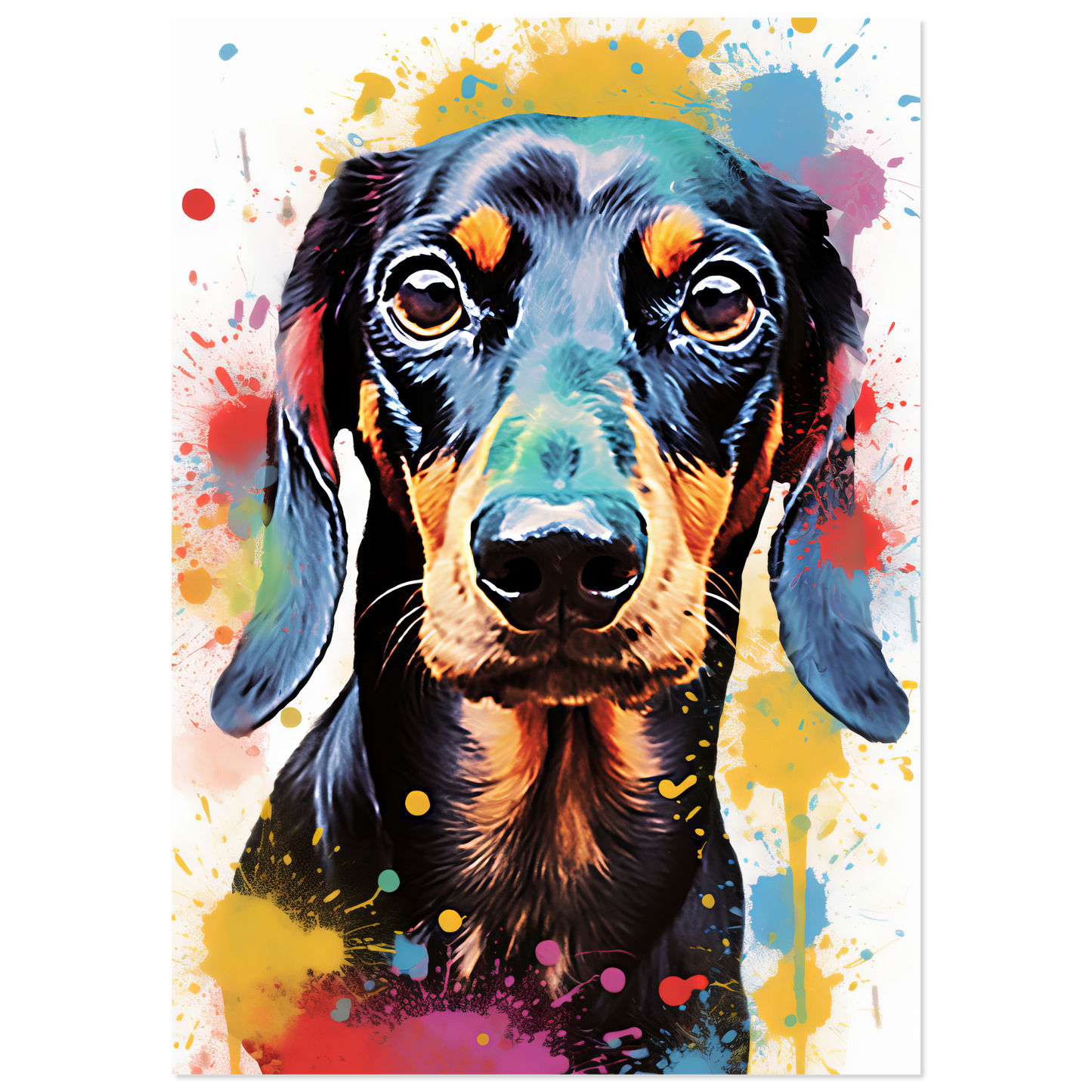 Hund Dackel Pop-Art (DOG147)