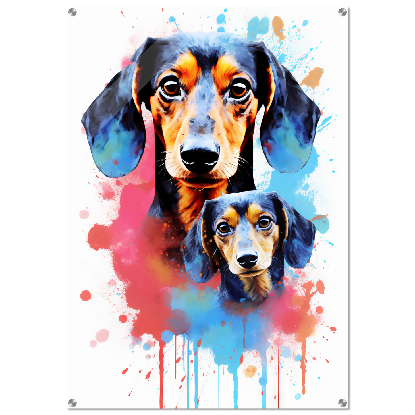 Hund Dackel Pop-Art (DOG148)