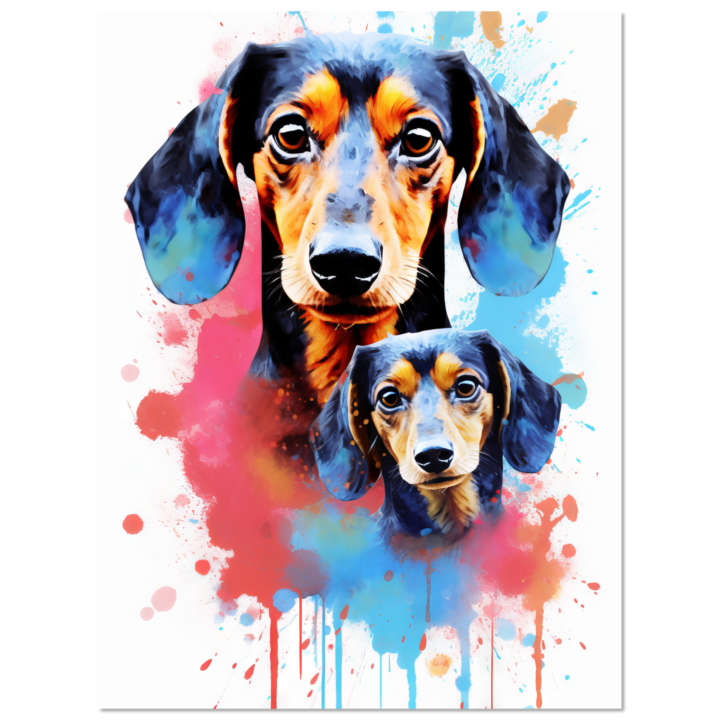 Hund Dackel Pop-Art (DOG148)